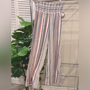 Rewash Wide Leg Linen Pants